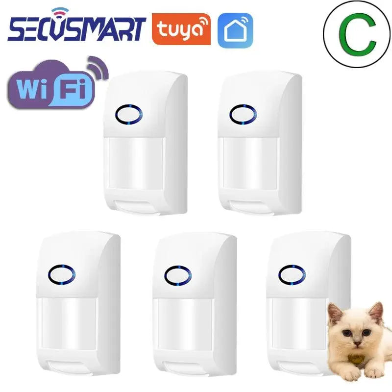 Tuya WiFi PIR Infrared Motion Detector with Pet Immunity - Smart Home Security Solution - DomoSpace