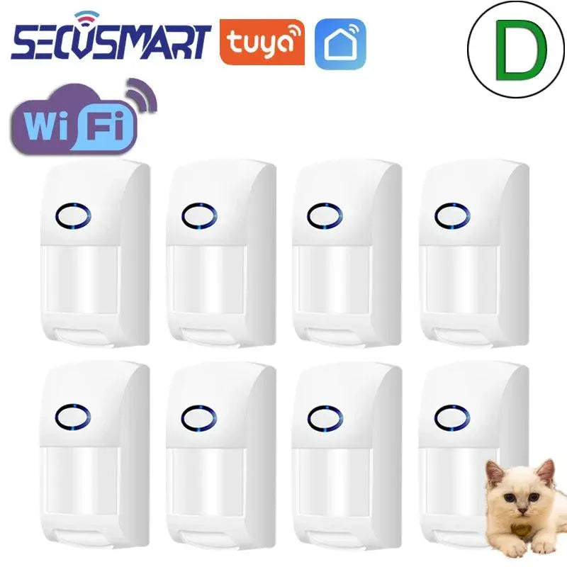 Tuya WiFi PIR Infrared Motion Detector with Pet Immunity - Smart Home Security Solution - DomoSpace