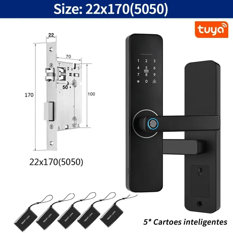 Tuya WiFi Smart Fingerprint Door Lock - DomoSpace