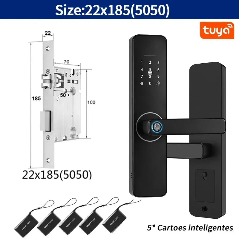 Tuya WiFi Smart Fingerprint Door Lock - DomoSpace