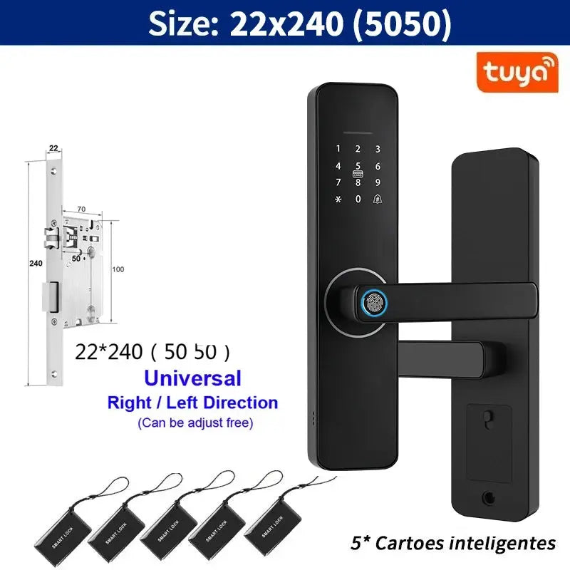 Tuya WiFi Smart Fingerprint Door Lock - DomoSpace