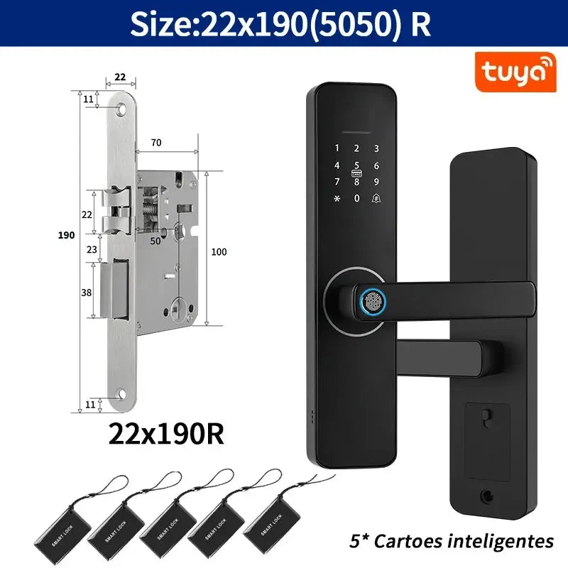 Tuya WiFi Smart Fingerprint Door Lock - DomoSpace