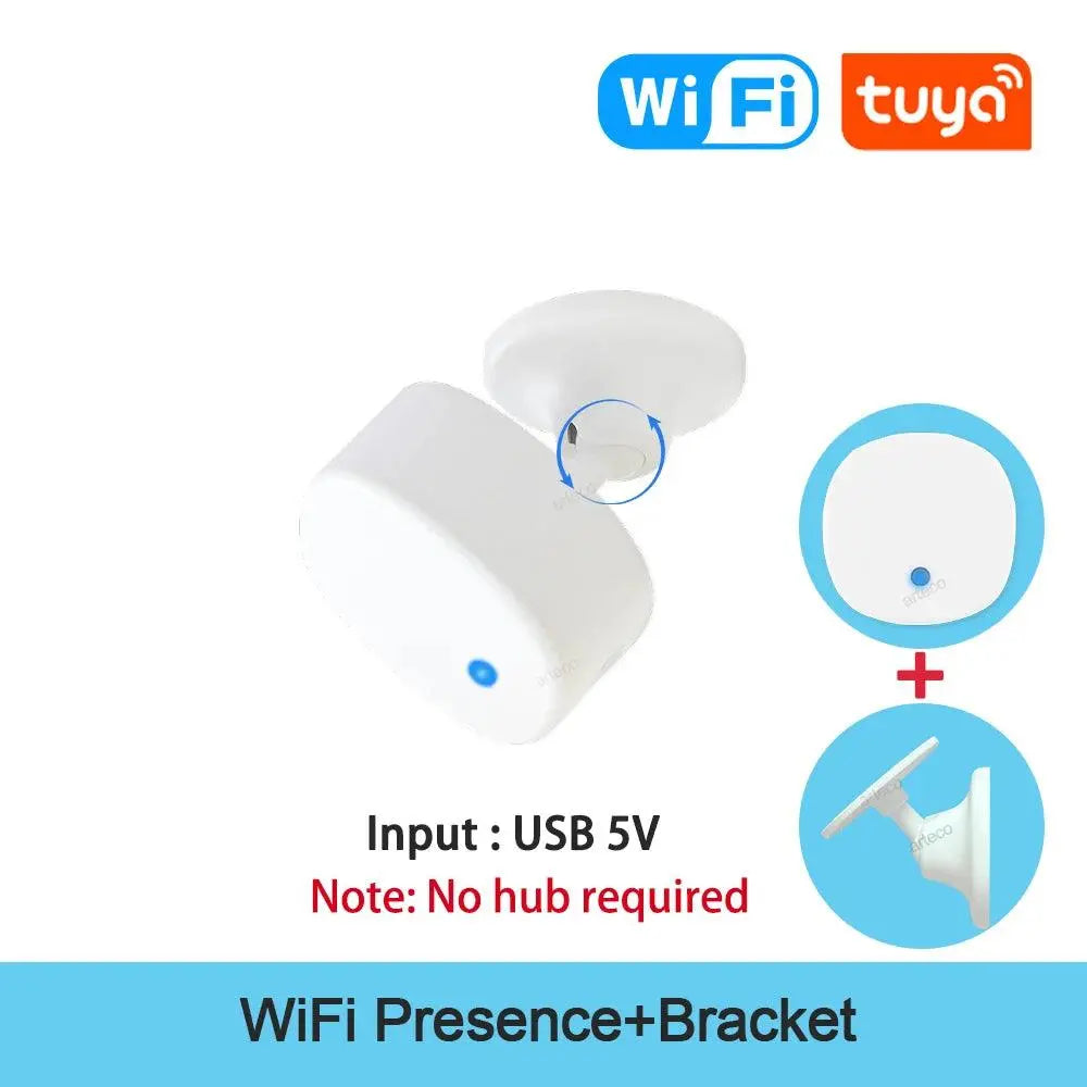 Tuya Zigbee Human Presence Detector WiFi Smart Life MmWave Radar Motion Sensor With Luminance Distance Detect Monitor Breathing - DomoSpace