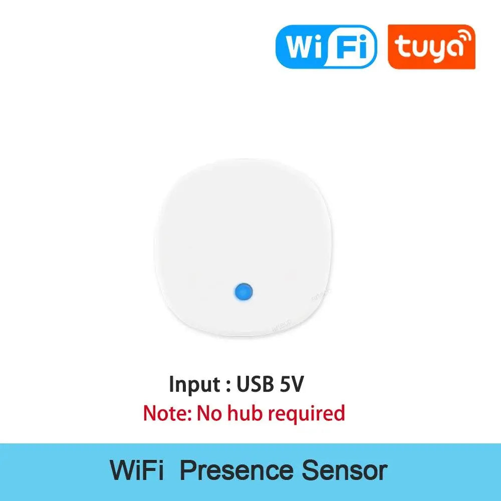 Tuya Zigbee Human Presence Detector WiFi Smart Life MmWave Radar Motion Sensor With Luminance Distance Detect Monitor Breathing - DomoSpace