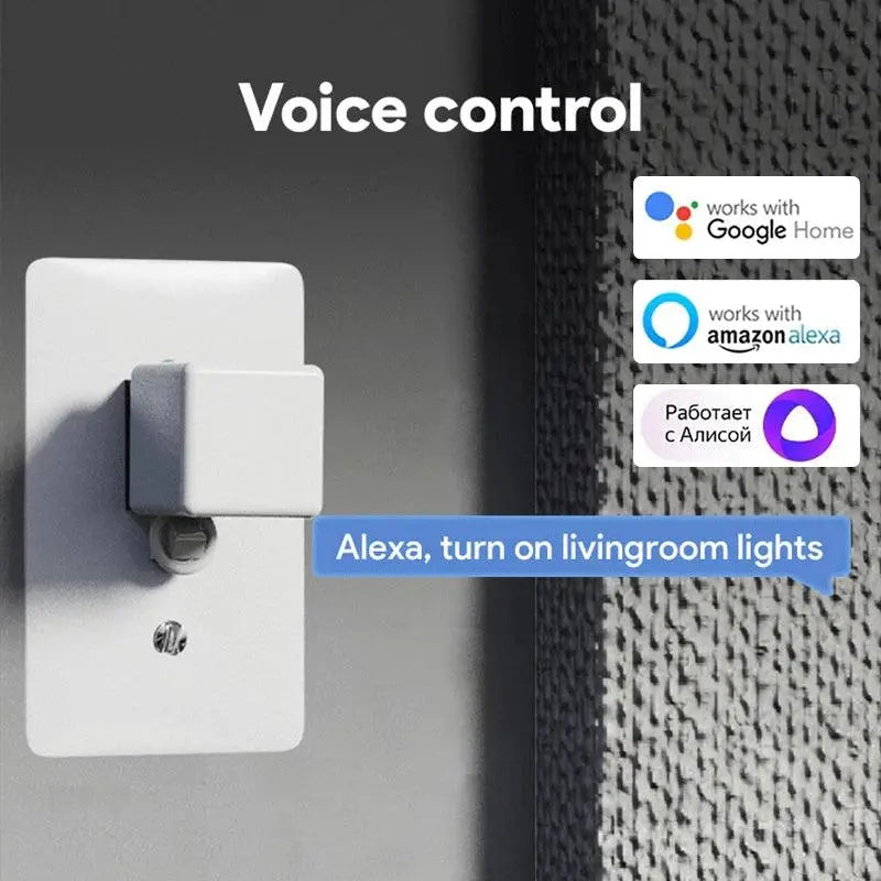 Tuya Zigbee Smart Finger bot Plus Switch Button Pusher Touch Arms Bluetooth Finger Robot Work with Alexa Google Alice Smart Life - DomoSpace