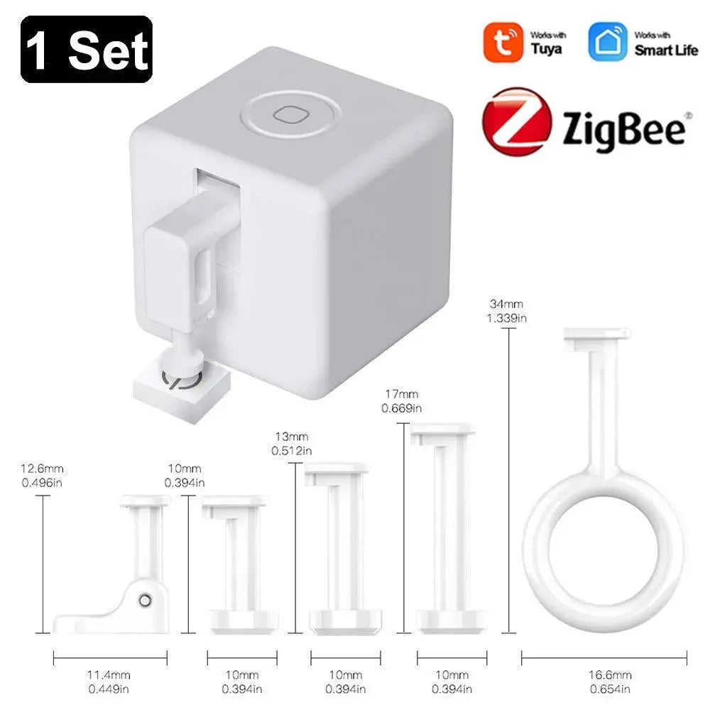 Tuya Zigbee Smart Finger bot Plus Switch Button Pusher Touch Arms Bluetooth Finger Robot Work with Alexa Google Alice Smart Life - DomoSpace