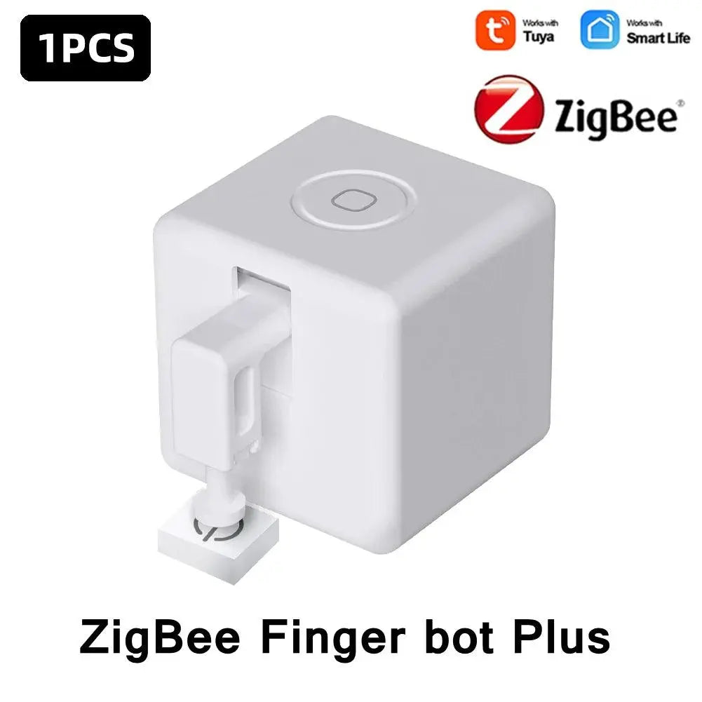 Tuya Zigbee Smart Finger bot Plus Switch Button Pusher Touch Arms Bluetooth Finger Robot Work with Alexa Google Alice Smart Life - DomoSpace