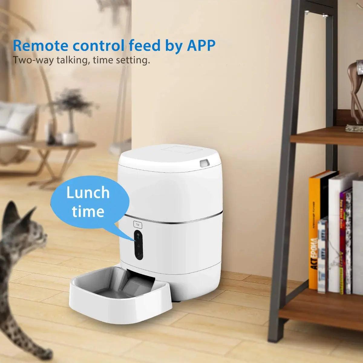 Tuya smart automatic pet feeder wifi video version pet feeder automatic cycle Tuya feeder - DomoSpace