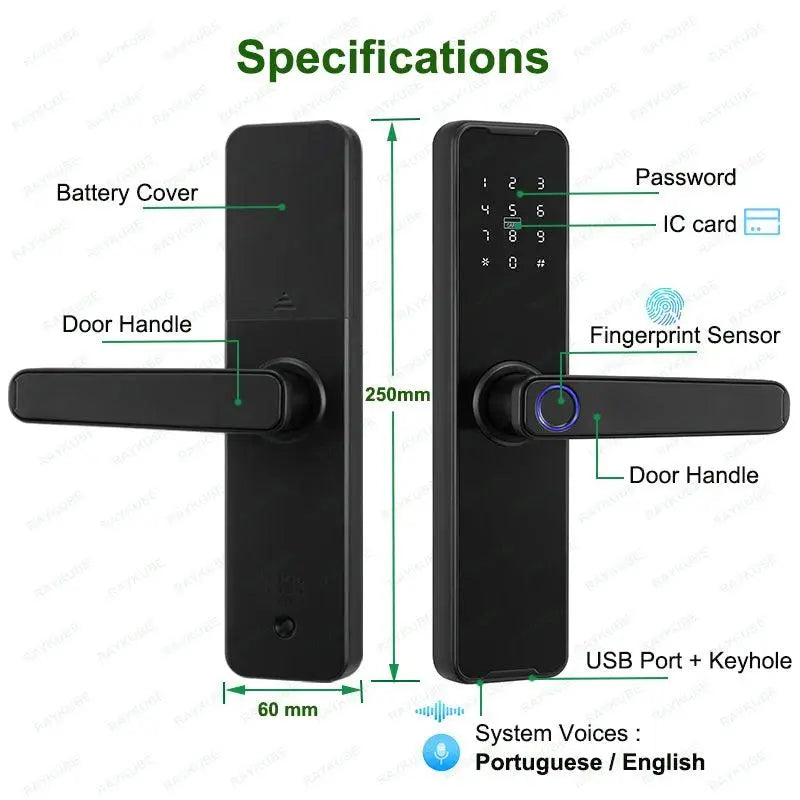 Unlocking Keyless K7 Pro Electronic Door Lock - DomoSpace