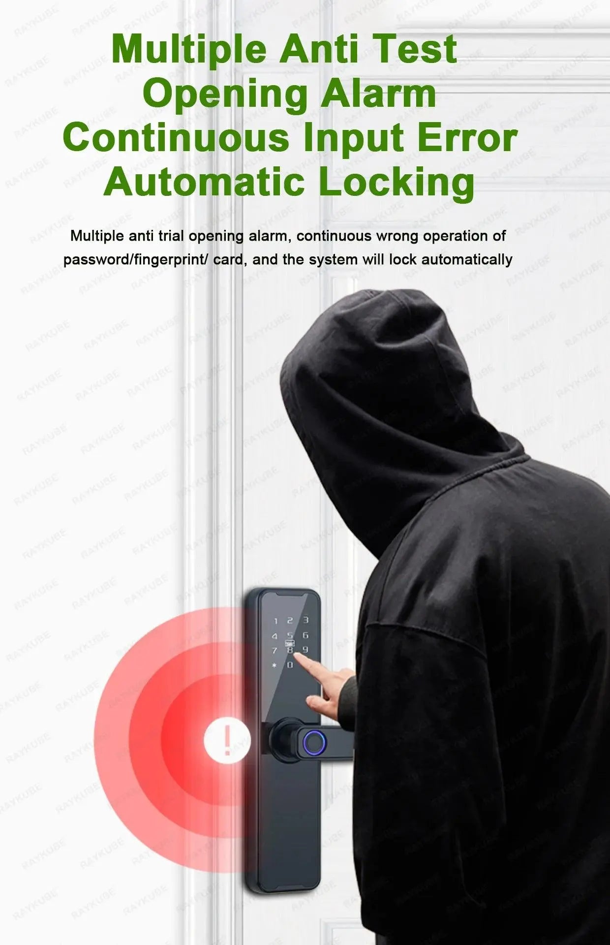 Unlocking Keyless K7 Pro Electronic Door Lock - DomoSpace