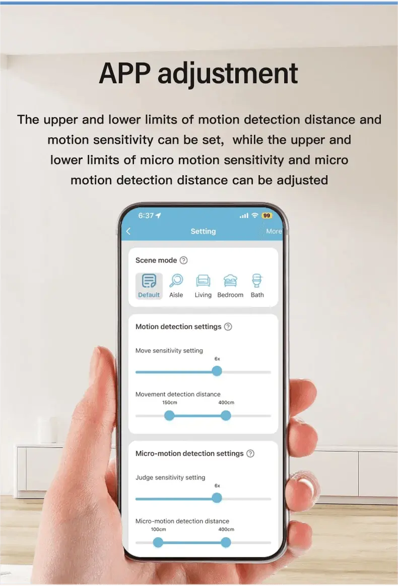 Wave Radar Detector With Luminance Sensor - DomoSpace