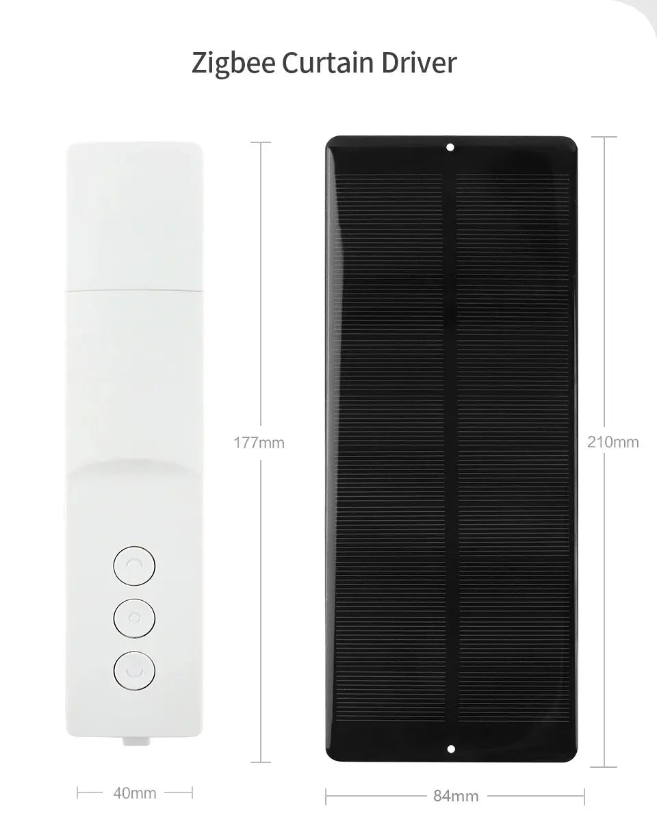 Zemismart New Update Tuya Zigbee Smart Roller Shade Driver Solar Panel Blinds Motor Power By Battery Alexa Google Home Yandex - DomoSpace