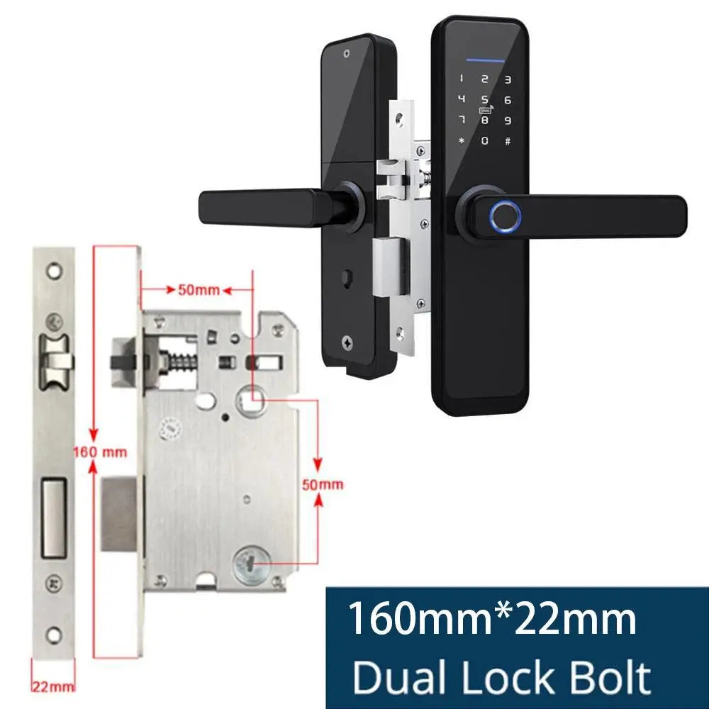 Zemismart Tuya Fingerprint Lock WiFi Smart Intelligent Security Door Lock APP Password RFID Unlock Electronic Lock for Hotels - DomoSpace