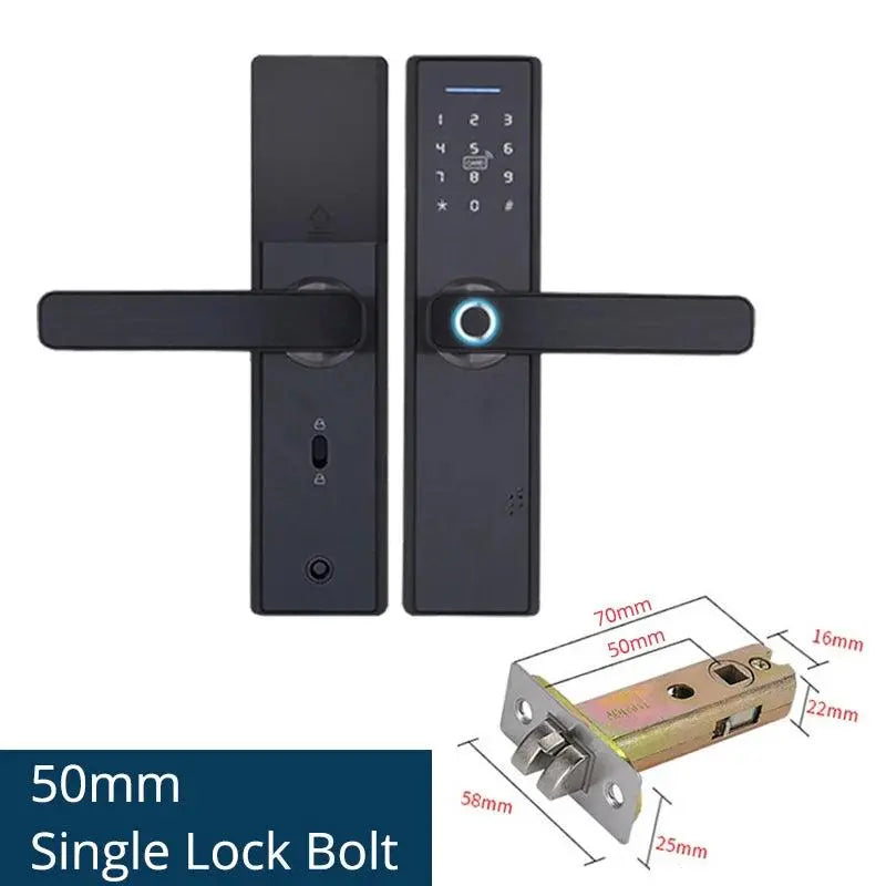 Zemismart Tuya Fingerprint Lock WiFi Smart Intelligent Security Door Lock APP Password RFID Unlock Electronic Lock for Hotels - DomoSpace