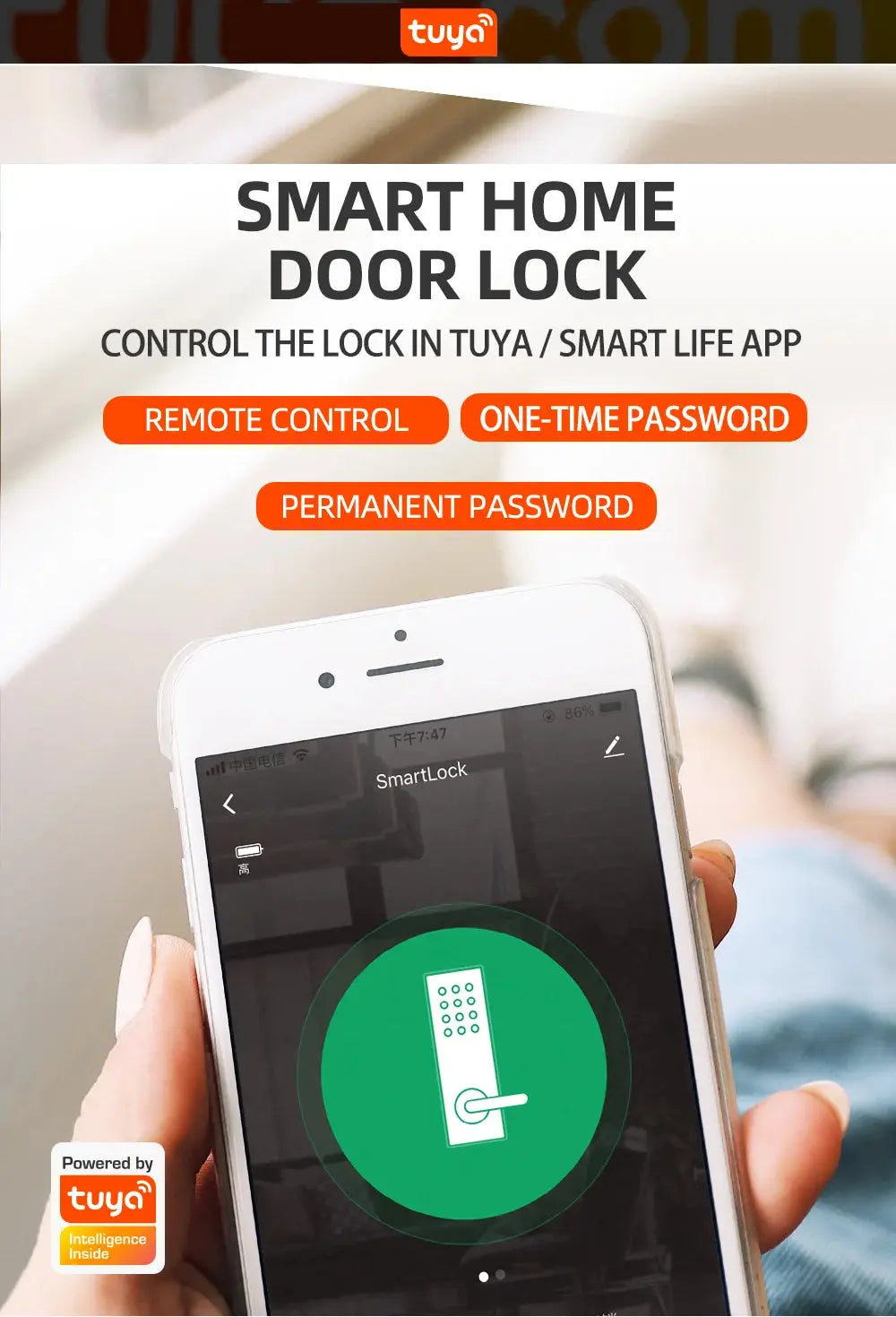 Zemismart Tuya Fingerprint Lock WiFi Smart Intelligent Security Door Lock APP Password RFID Unlock Electronic Lock for Hotels - DomoSpace