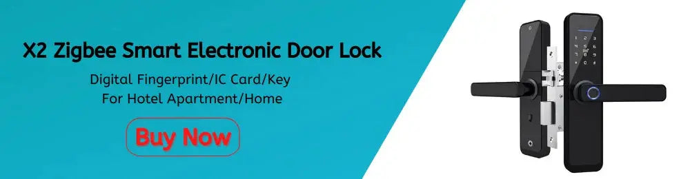 Zemismart Tuya Fingerprint Lock WiFi Smart Intelligent Security Door Lock APP Password RFID Unlock Electronic Lock for Hotels - DomoSpace