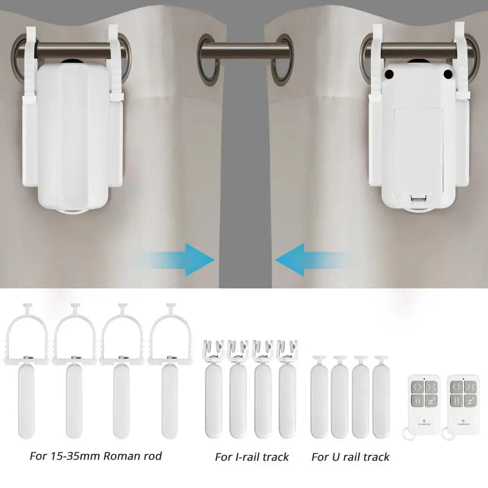 Zemismart Tuya WiFi Smart Robot Driver Auto Curtain Motor - Effortless Control for I Rail, U Rail, and Roman Rod Curtains - DomoSpace